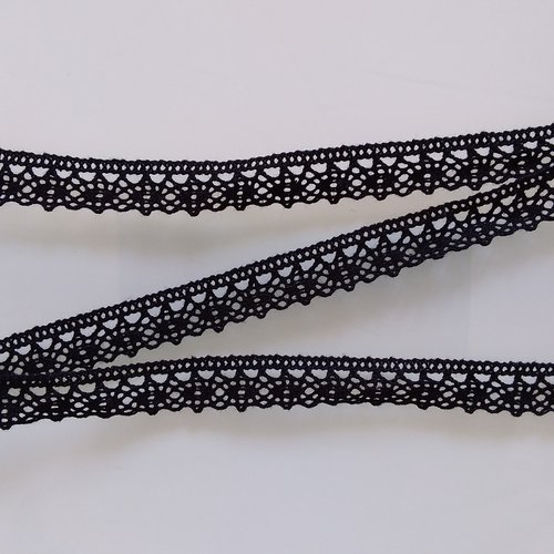 Coupon dentelle noir - 100 % coton - customisation  - habillement