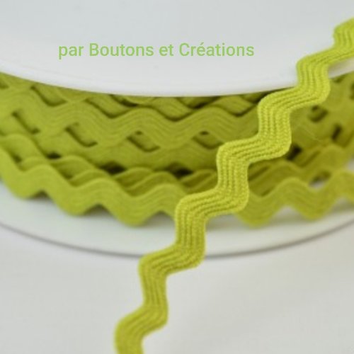 Croquet - 100% polyester - 8 mm de large - vert anis - vendu au mètre