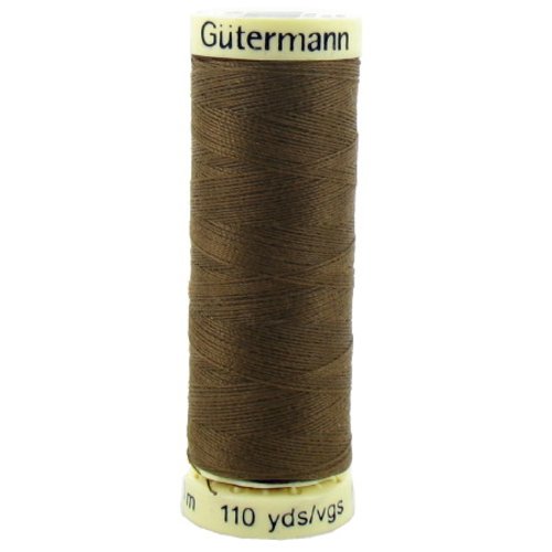 Fil à coudre gütermann - 100% polyester - 100 m - coloris 289 marron kaki