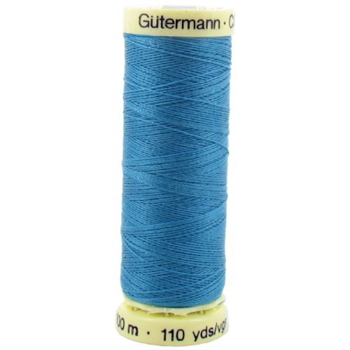 Fil à coudre gütermann - 100% polyester - 100 m - coloris 761 bleu turquoise