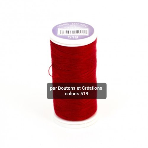 Rouge coloris 519 - fils à coudre - 200 mètres - 100 % polyester