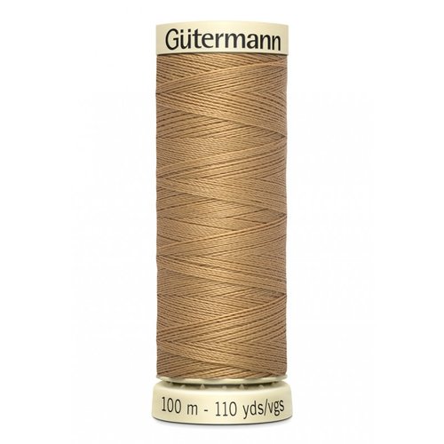 Fil à coudre gütermann - 100% polyester - 100 m - coloris 591 marron camel clair
