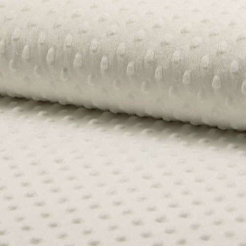 Tissu polaire - minky - largeur 1m50 - écru - vendu au mètre - épais ( 250g/m2)