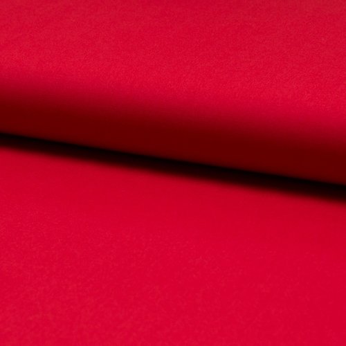 Tissu 100% coton - uni rouge - largeur 1m45 - vendu au mètre -