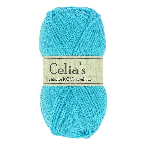 Pelote à tricoter - crocheter - coloris turquoise  2635 -