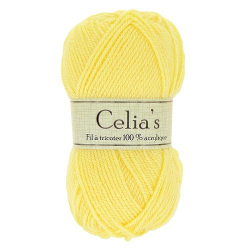 Pelote à tricoter - crocheter - coloris jaune pâle 118 -