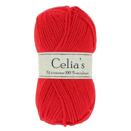 Pelote à tricoter - crocheter - coloris rouge 156 -