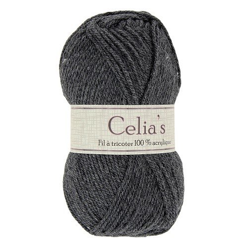 Pelote à tricoter - crocheter - coloris gris foncé 3077 -