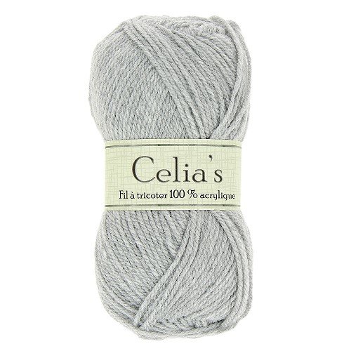 Pelote à tricoter - crocheter - coloris gris clair 579 -