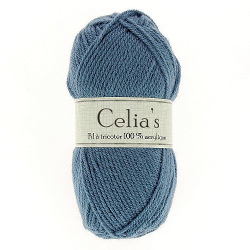 Pelote à tricoter - crocheter - coloris bleu gris 9702 -