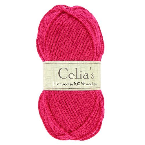 Pelote à tricoter - crocheter - coloris fuchsia 3019 -
