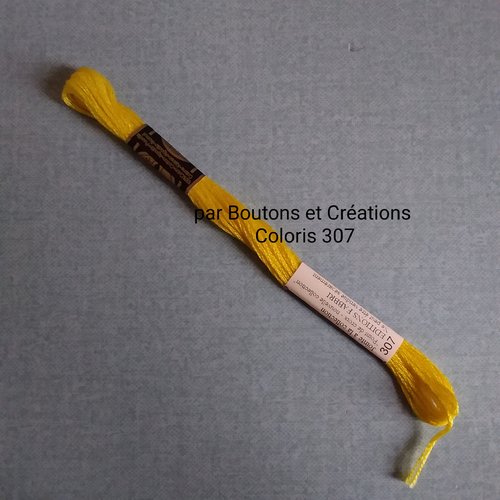 Coton mouliné dmc - 100% coton - coloris 307 - jaune