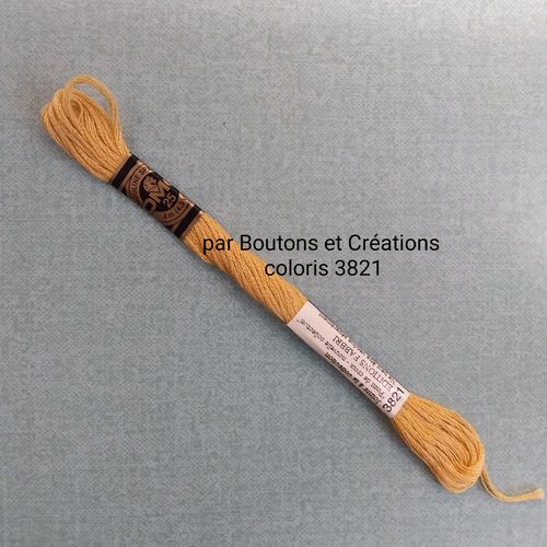 Coton mouliné dmc - 100% coton - coloris 3821
