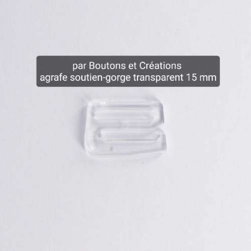 Agrafes de soutien-gorge - aucune couture à faire - 2 paires - transparent  15 mm