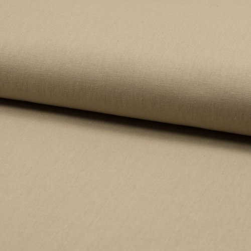 Tissu 55% lin 45% coton - beige - largeur 1m 40 - vendu au mètre