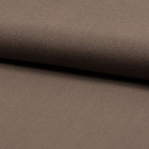 Tissu 55% lin 45% coton - taupe - largeur 1m 40 - vendu au mètre