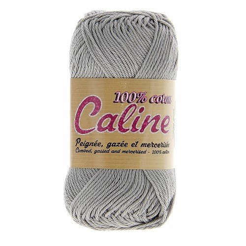 Pelote de coton - a tricoter ou à crocheter - 100% coton - gris n°167