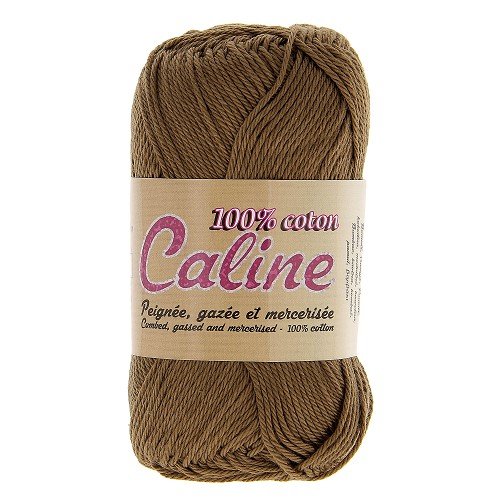 Pelote de coton - a tricoter ou à crocheter - 100% coton - marron  n°159