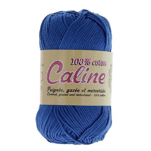 Pelote de coton - a tricoter ou à crocheter - 100% coton - bleu capri n°145