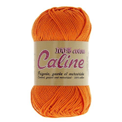 Pelote de coton - a tricoter ou à crocheter - 100% coton - orange n°120