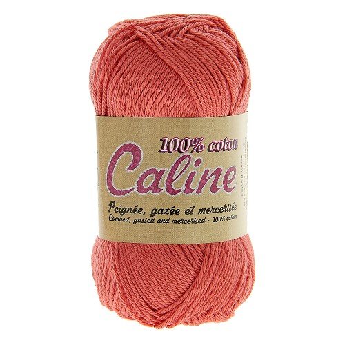 Pelote de coton - a tricoter ou à crocheter - 100% coton - corail n°119