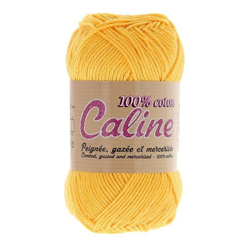 Pelote de coton - a tricoter ou à crocheter - 100% coton - jaune n°104