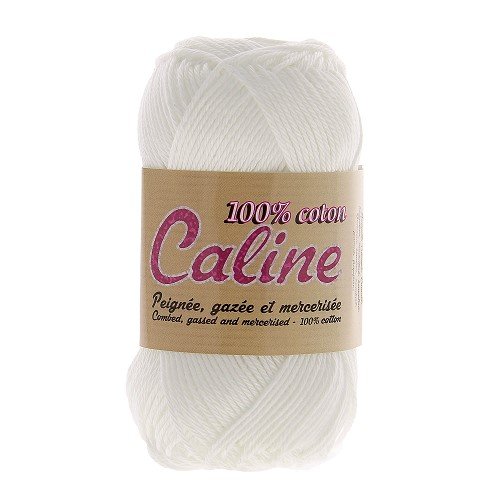 Pelote de coton - a tricoter ou à crocheter - 100% coton - blanc n° 101