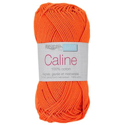 Pelote de coton - a tricoter ou à crocheter - 100% coton - orange n°121