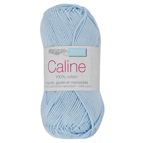 Pelote de coton - a tricoter ou à crocheter - 100% coton - bleu ciel  n°140