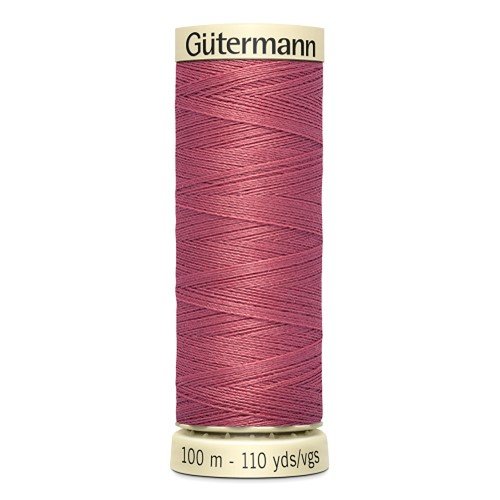 Fil à coudre gütermann - 100% polyester - 100 m - coloris 81 vieux rose
