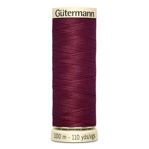 Fil à coudre gütermann - 100% polyester - 100 m - coloris 375 bordeaux