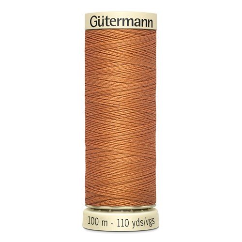 Fil à coudre gütermann - 100% polyester - 100 m - coloris 612 marron ocre
