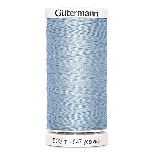 Fil à coudre gütermann - 100% polyester - 500 m - coloris 75 bleu très clair