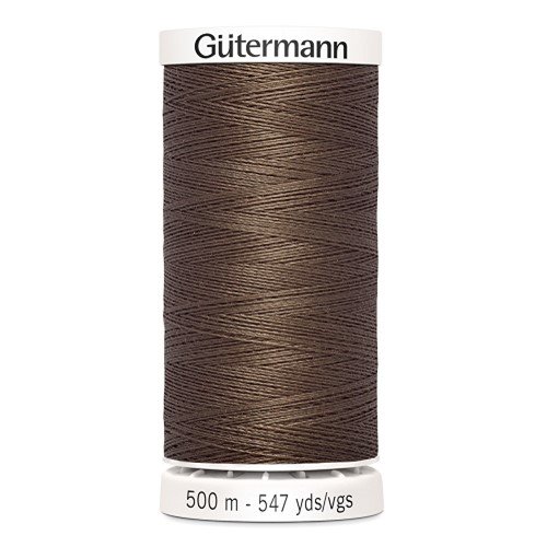 Fil à coudre gütermann - 100% polyester - 500 m - coloris 672 marron