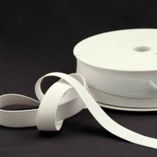 Elastique côtelé - 20 mm - blanc - vendu au mètre - 