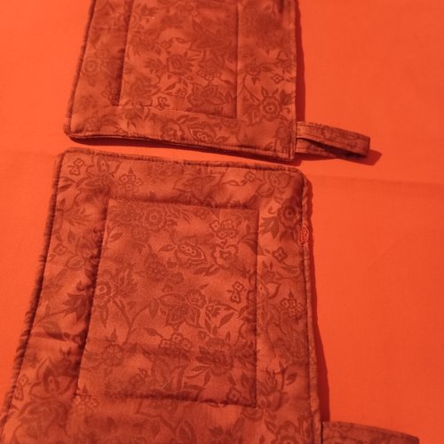 2 maniques de cuisine en  pur coton 3 épaisseurs