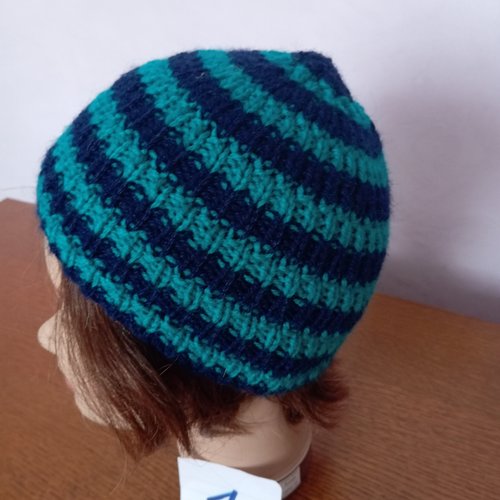 Bonnet laine pour enfant tricoté main