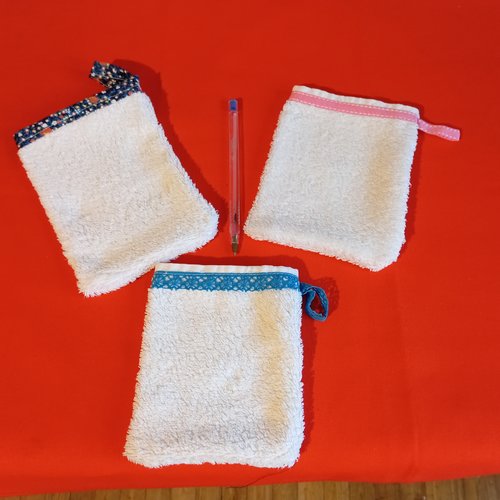 Gants de toilette enfants pur coton