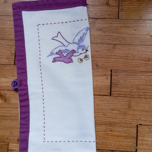 Pochette tissu pour serviettes de table