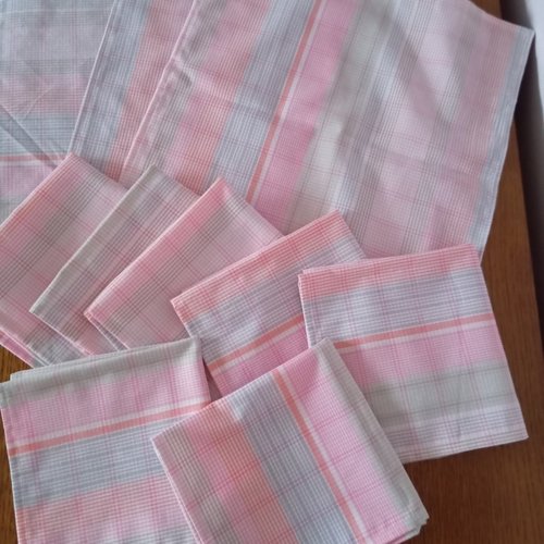 Lot de 10 mouchoirs tissu pur coton