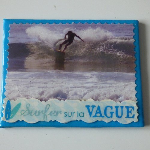 Grand magnet frigo, magnet  océan, surf