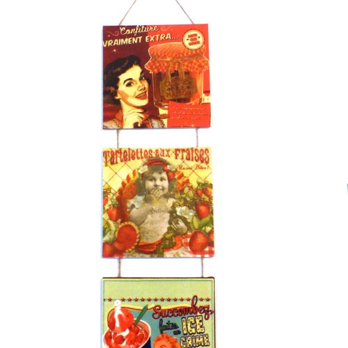Tableau vintage décoration murale cuisine  vintage