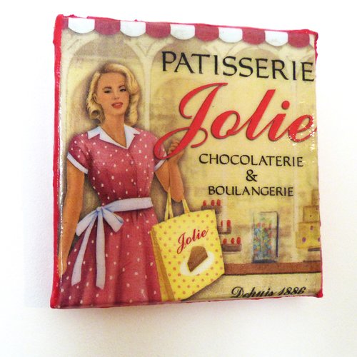 Tableau décoration murale publicité vintage cuisine patisserie jolie pret a poser