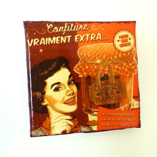Décoration murale cuisine, tableau publicité vintage confiture