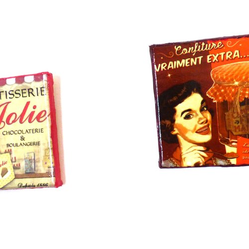 Lot de 2 tableaux publicités vintage
