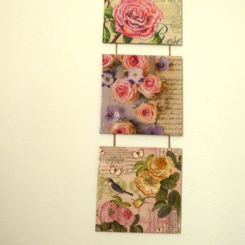 Décoration muraleroses, vintage, fete des meres grands meres shabby