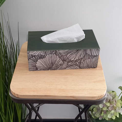 Boite à mouchoir en papier en bois naturel personnalisable décorer