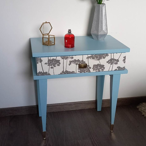 Table de chevet bleu gris - Nova Vita