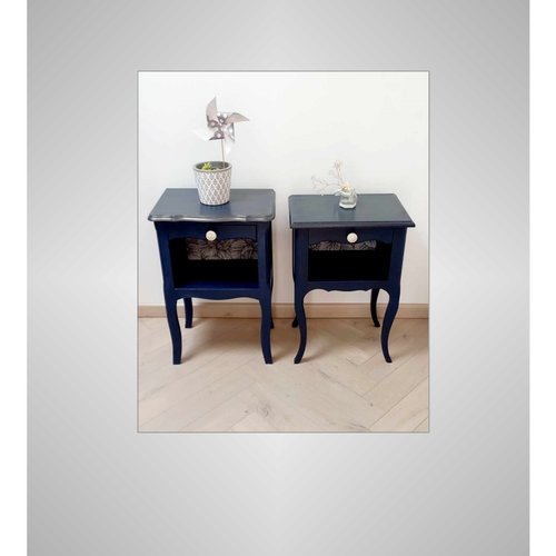 Chevet ancien relooké, chevet vintage, meuble d'appoint, table de nuit relookée, console