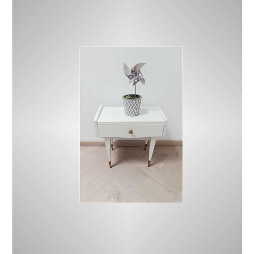 Chevet ancien relooké, chevet vintage, meuble d'appoint, table de nuit relookée, console